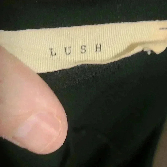 Lush Black Sheer VNeck Tunic Blouse - S - Picture 4 of 7